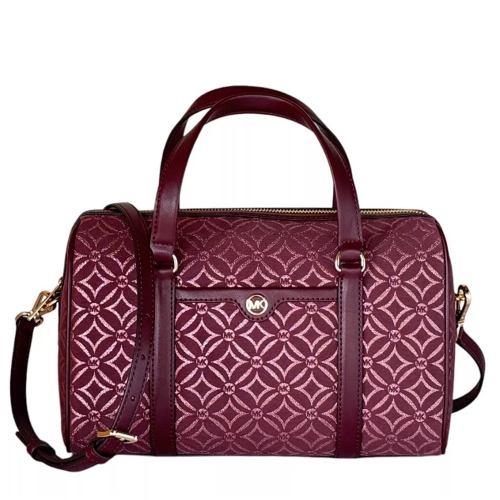 Michael Kors Jet Set Travel MD Duffle Satchel OXBLOOD